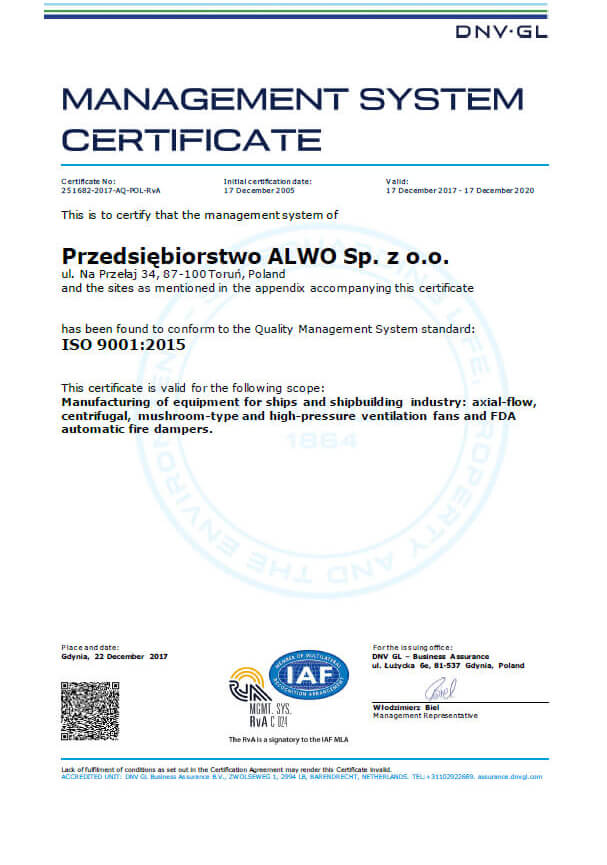 ISO 251682 2017 AQ POL RvA